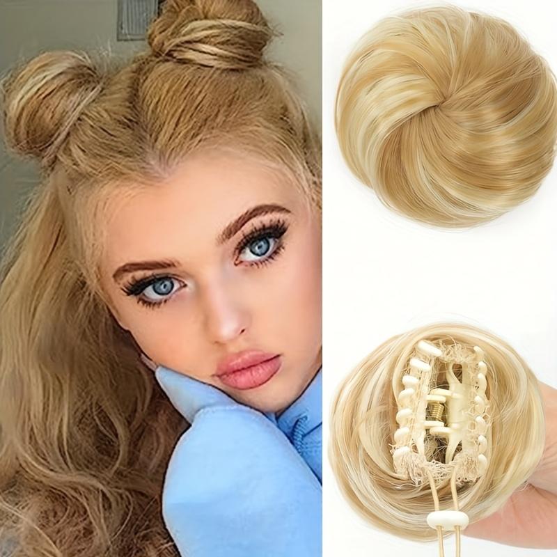Synthetic Bun Chignon Clip Hair Extensions For Women Messy Updo Claw In Hairpiece Accessories