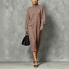 Women's Casual Turtleneck Sweater Dress for Comfortable Everyday Wear