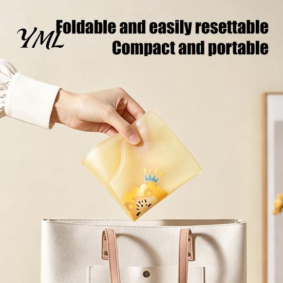 Food Grade Silicone Bibs Baby Bib with Catcher Pocket, Waterproof Lightweight Foldable Babies Feeding Bib, Adjustable for Infant Toddler