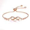 Adjustable Women's Lucky Infinity Bracelet with Zircon Crystals