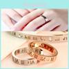 Elegant Classic Rose Gold And White Gold Plated Ring With Hollow Roman Numeral Design