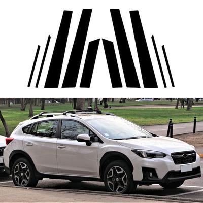 10Pcs Car Door Window Pillar Posts Trim Cover Sticker for Subaru Crosstrek/Subaru XV 2018 2019-2023 Glossy Black Exterior Part Car Sticker