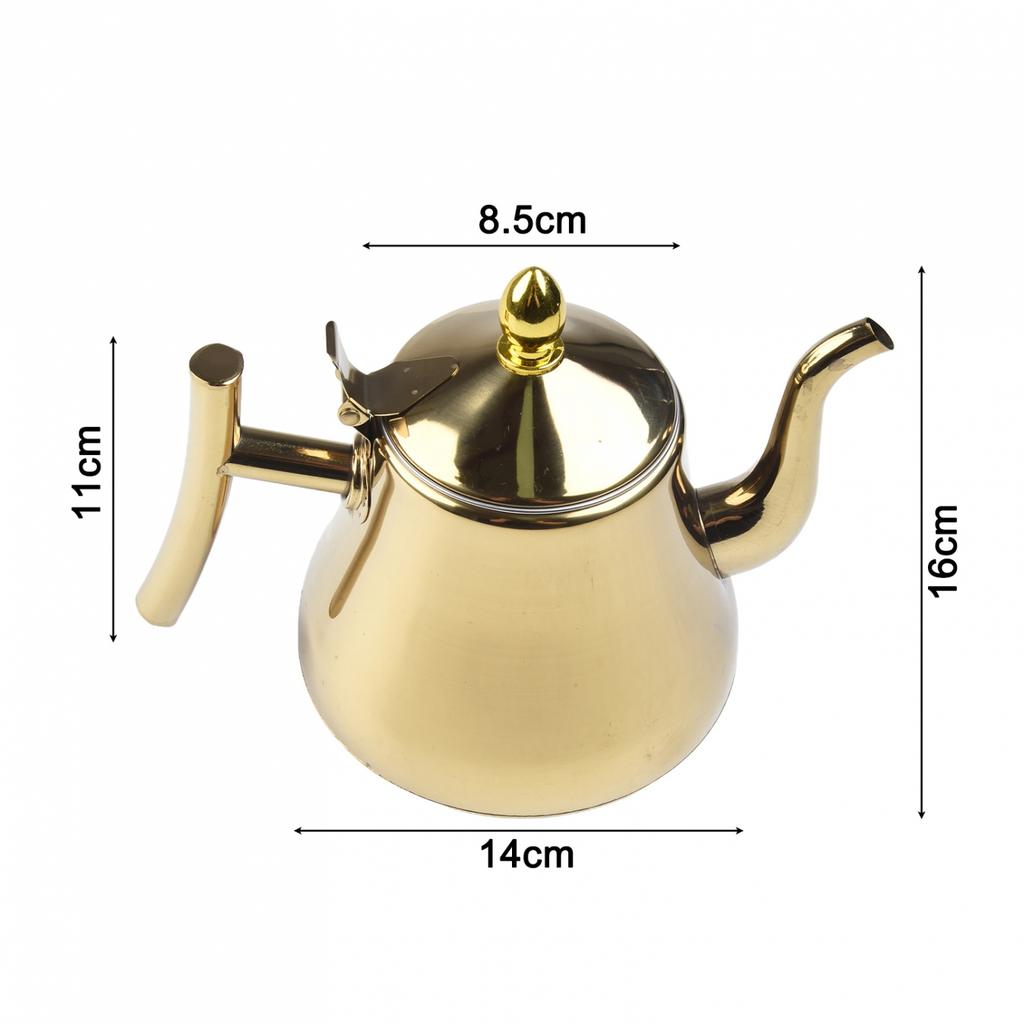 Sturdy Stainless Steel Teapot for Induction Cooker Built In Filter Design
