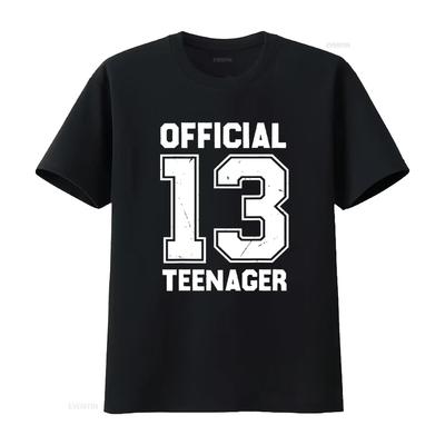 Offizielles 13 T-Shirt Geburtstag Jungen Mädchen Shirt Vintage Gewaschen Vielseitig Mode Bequem Stilvoll Weich Lässig Streetwear