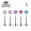 Sexy G23 ASTM F136 Titan Push Pin 5A Zirkon Labret Lippen Nasenpiercing Für Frauen Ohrstecker Tragus Knorpel Schmuck