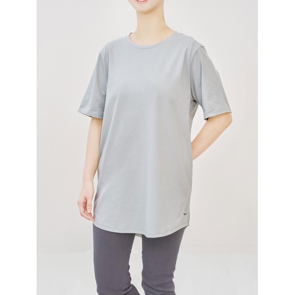

DaiSo Sorona Women S Long Length Short SLeeve Tee L Gray