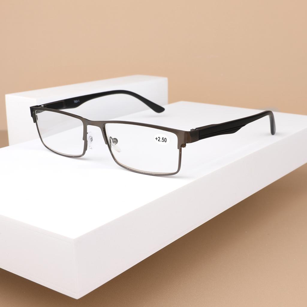 Business Reading Glasses For Women And Men Metal Frame Anti Blue Light Eyeglasses
