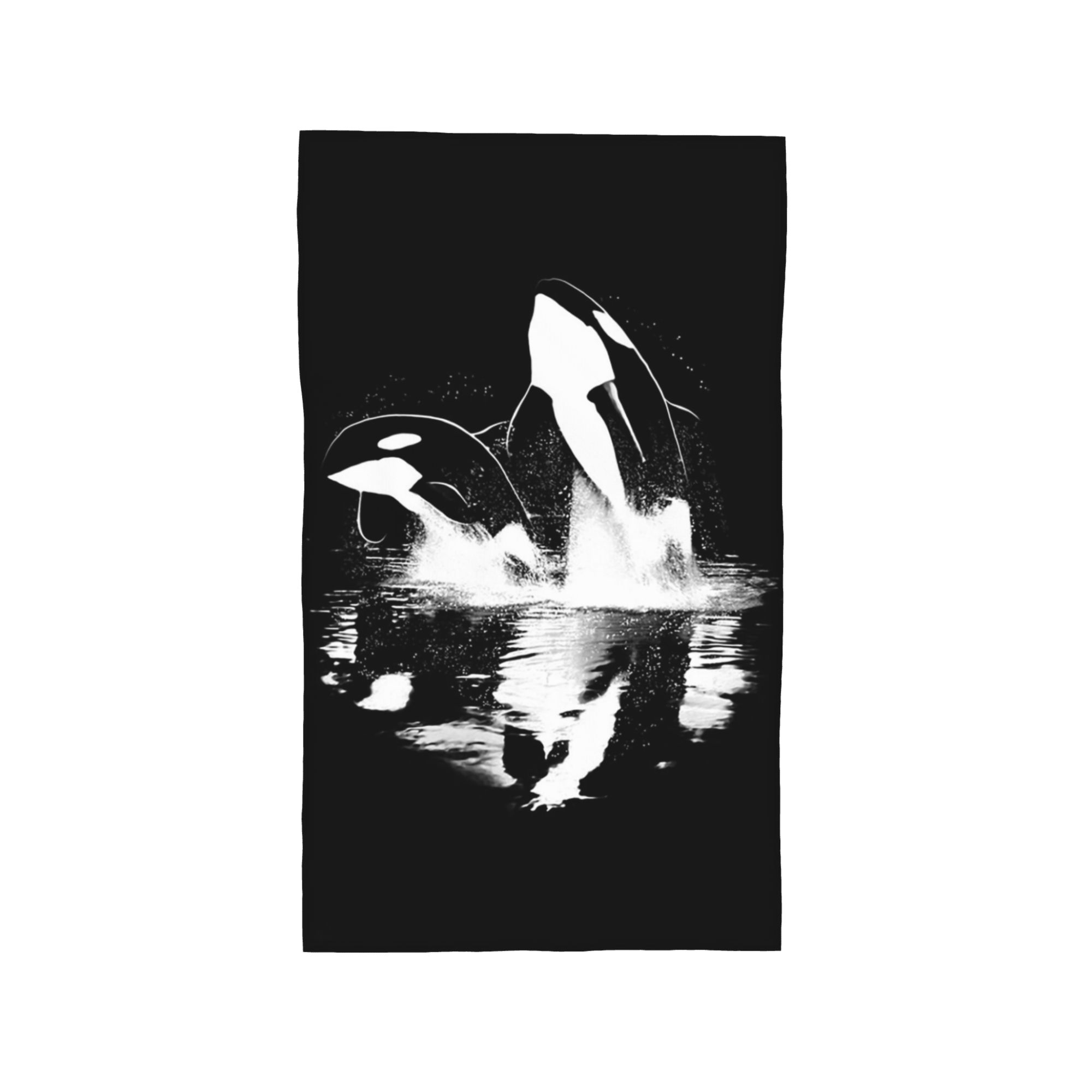 

Orca Aquatic Sea Ocean Killer Whale Soft Face Towel Quick Dry Pool Bath Cotton Towels Absorbent W30*H60(CM)