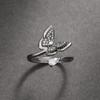 Europäischer & Amerikanischer Stil Kreative Kupfer Diamant Schmetterlingsringe für Damen - Zeigefinger Design
