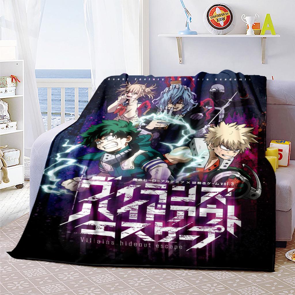 Hero Academia Anime Blanket Soft Comfortable All Seasons Suitable Sofa Office Nap Travel Festive Gift