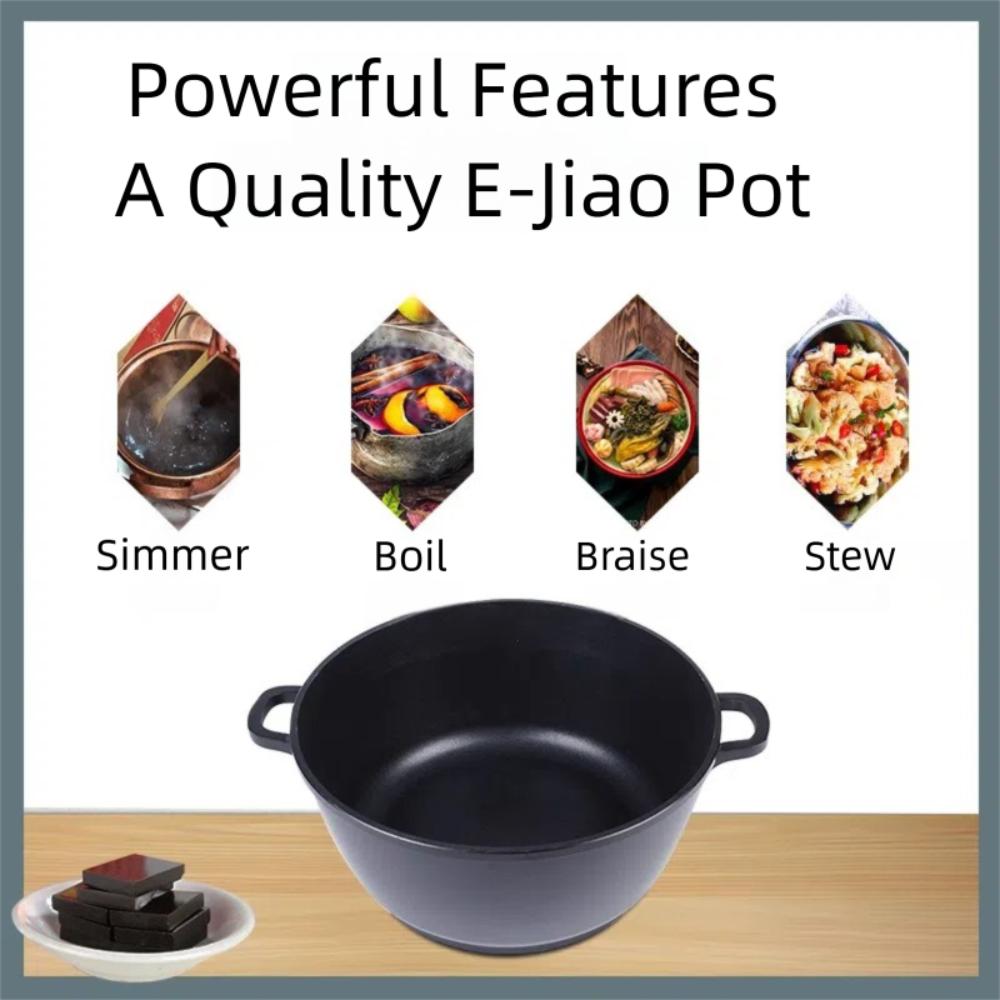 Aluminum Stock Pot NonStick with Glass Lid Deep Soup Pot Uncoated Janpanese Style Saucepan Special for Donkey-hide Gelatin