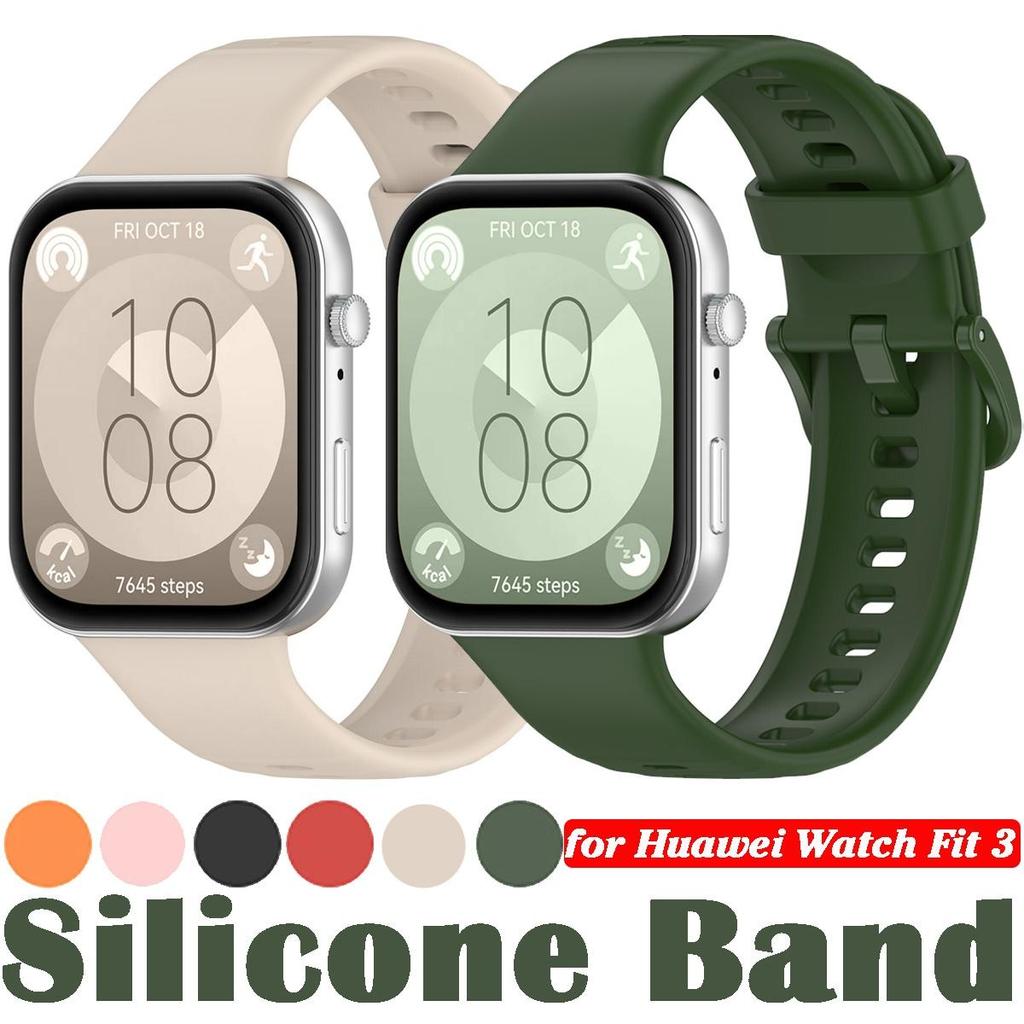 Soft Silicone Band for Huawei Watch Fit 3 Original Sport Strap for SmartWatch Huawei Watch Fit3 Women Men Replaceable Wristband