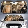 Cute Pet Photo Sun Visor Reusable Double-Sided Windshield Sun Visor UV Block Portable Heat Shield Cover