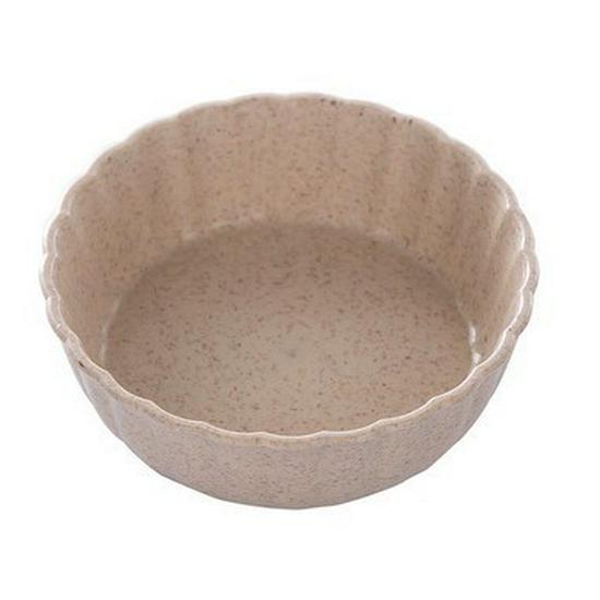 Wheat Straw Kitchen Seasoning Dish - Creative Round Plastic Plate for Dipping Sauce & Snacks