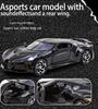 1:32 Scale Black Pre-built Die-cast Vehicle Model, Multi-functional Alloy Car, Suitable for Gifting or Living Room Decoration.