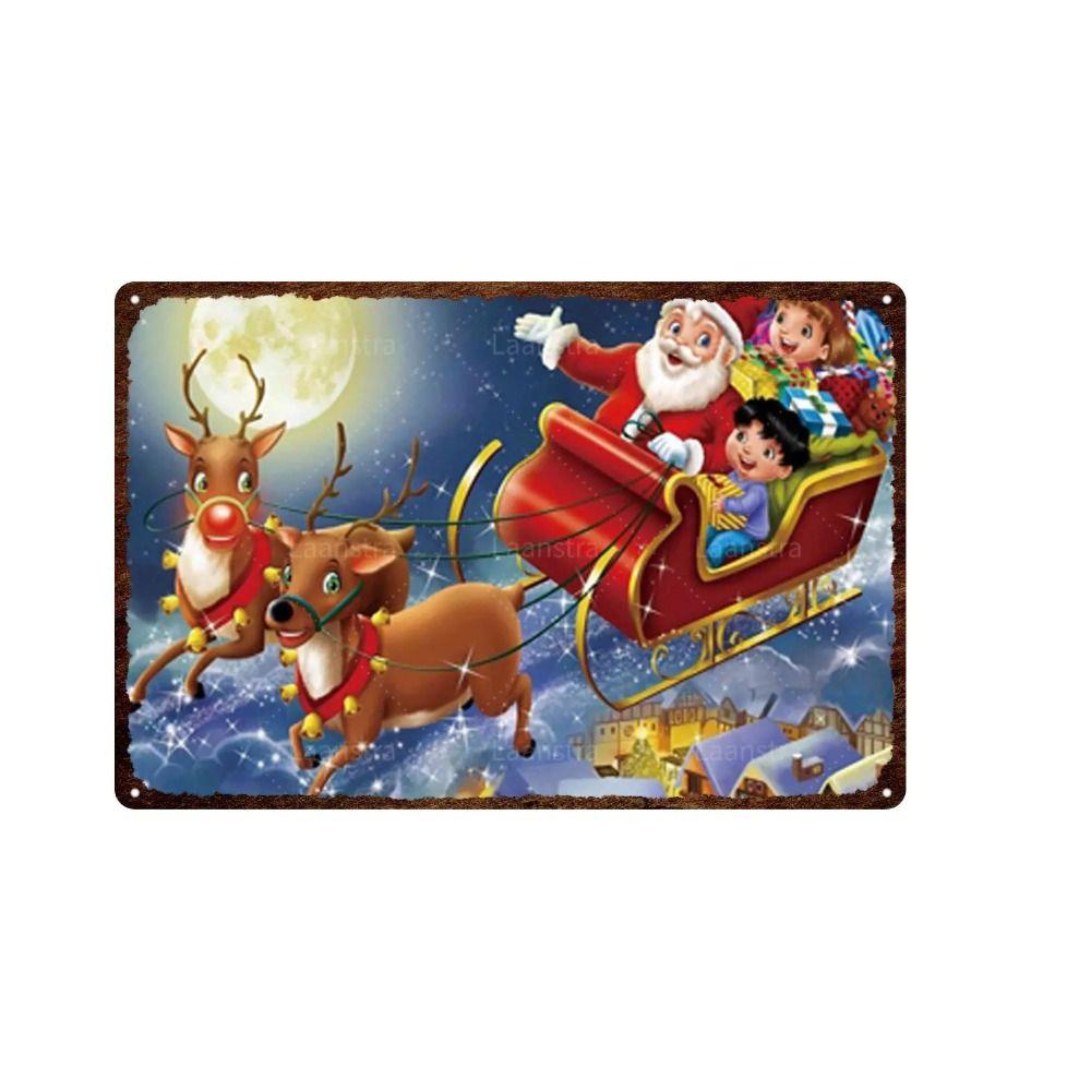 Metal Sign Halloween Cats Pumpkins Wall Decor 20x30 Cm