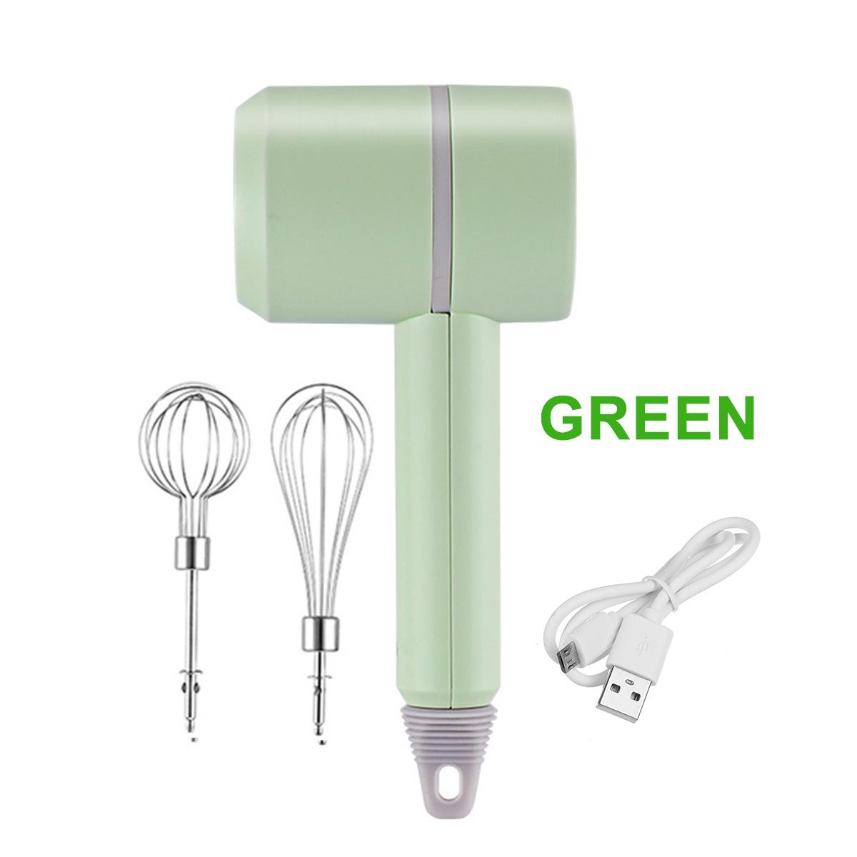 

Electric Blender, Cordless Electric Kitchen Blender Kitchen Mixer Rechargeable ,3 Speed Egg Beater зелёный