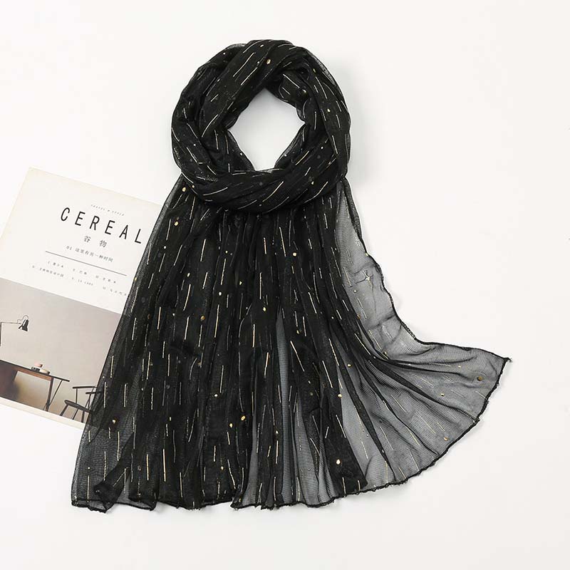 Fashion Gold Silver Thread  Long Shiny Sunscreen Shawl Female Transparent Yarn Wedding Bridesmaid Party Evening Dress Scarf R57