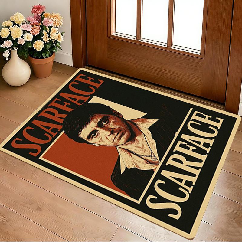 Scarface Poster Living Room Non-Slip Area Rug Soft Carpet for Bedroom Game Playroom Sofa Office Home Decor Doormat Christmas Gift C921176