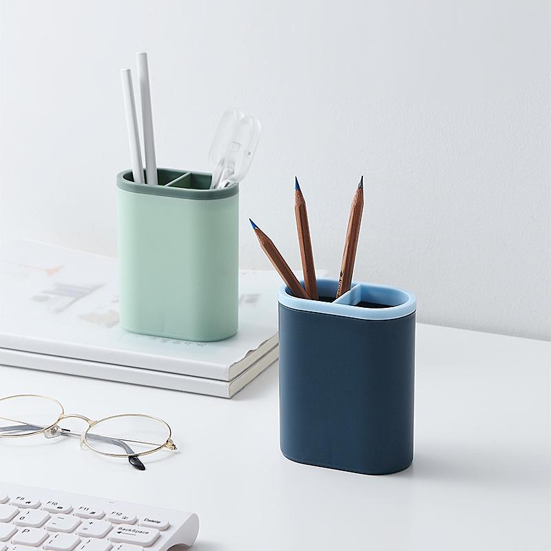 Simple Multifunctional Pen Holder with Custom Logo for Office & Student Use