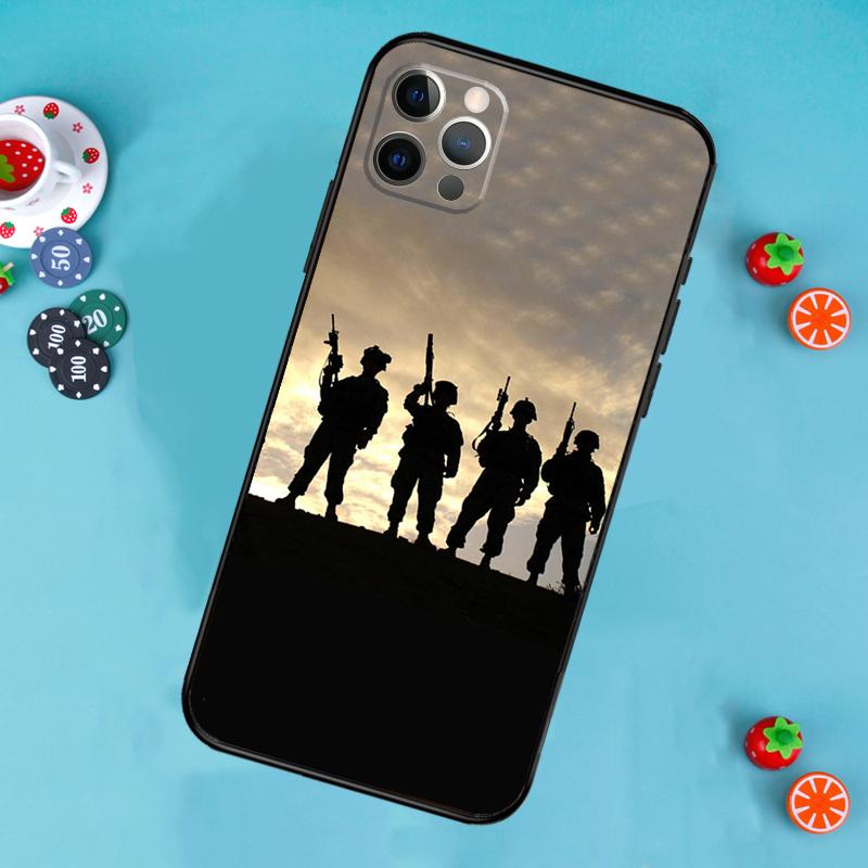Camo military Army Phone Case For iPhone 17 Air 13 16 15 11 12 14 Pro Max 13 12 mini 15 16 Plus 16e Cover Funda