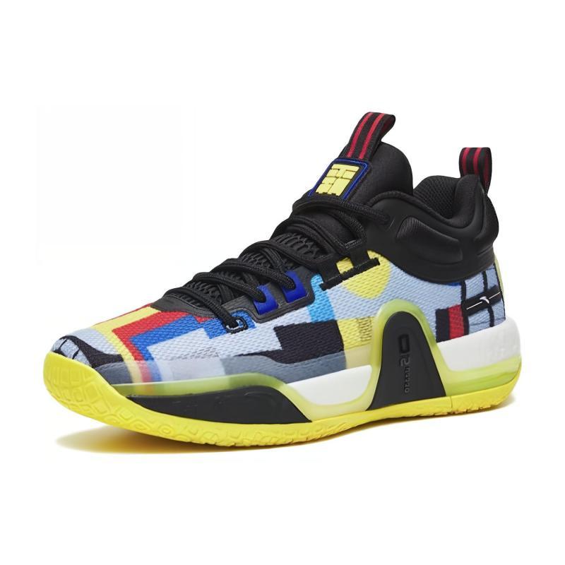 Anta Bastard Cushioning Anti-Slip And Wear-Resistant Low-Top Basketball Shoes Men's Black Yellow Sneakers 112241112-6