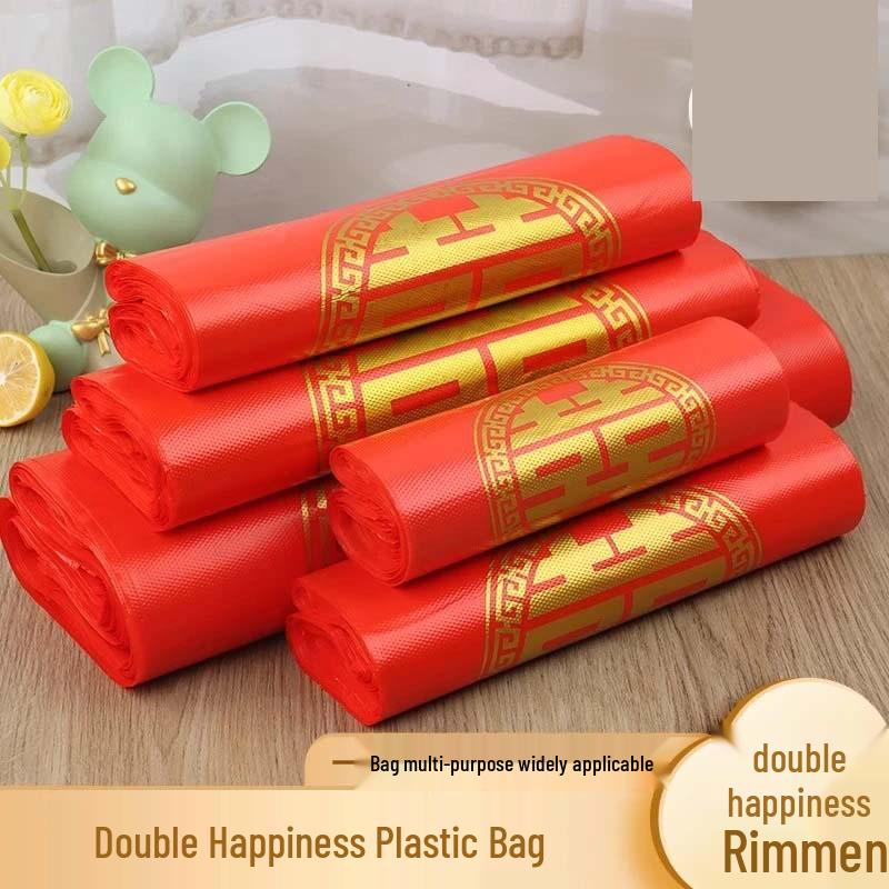 50 Stück Rote Doppeltes Glück Hochzeitsgeschenktüten - Einweg für Zigaretten & Alkohol
