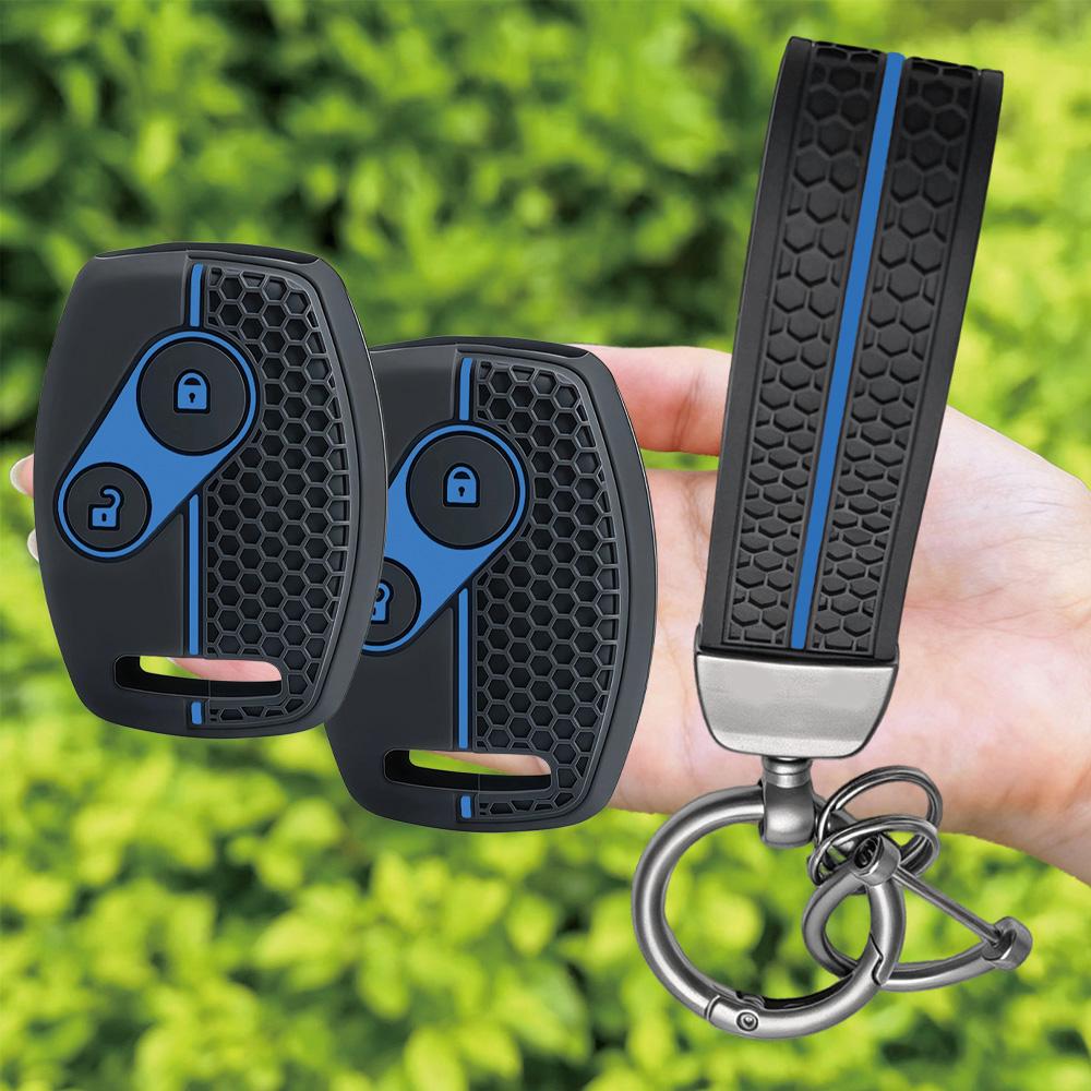 Keychain Silicone Remote Key Cover Case For Honda Civic Fit CRV SRV FRV Chord 7 Jazz Gr8 150 R Insight Car Accessories 2 Buttons