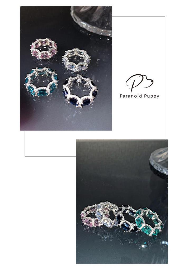 Trendy Fashionable European & American Influencer Gemstone Ring for Women: Colorful, High-End, Niche Design for Index Finger