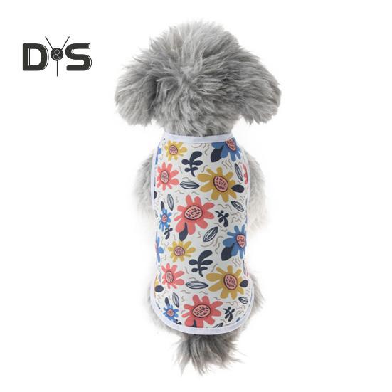 Pet Vest Puppy Shirt Breathable Soft Fabric Wear-Resistant Cute Summer Dog Clothes Printed Pet T-Shirt