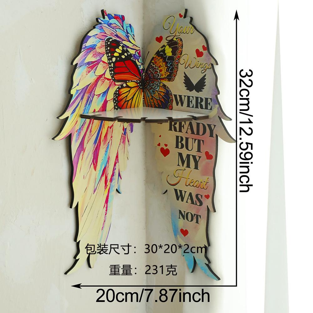 

Butterfly Corner Shelf Wooden Wall Mounted Storage Holder for Decorative Ornaments Lightweight Craftsmanship for Bedroom Office