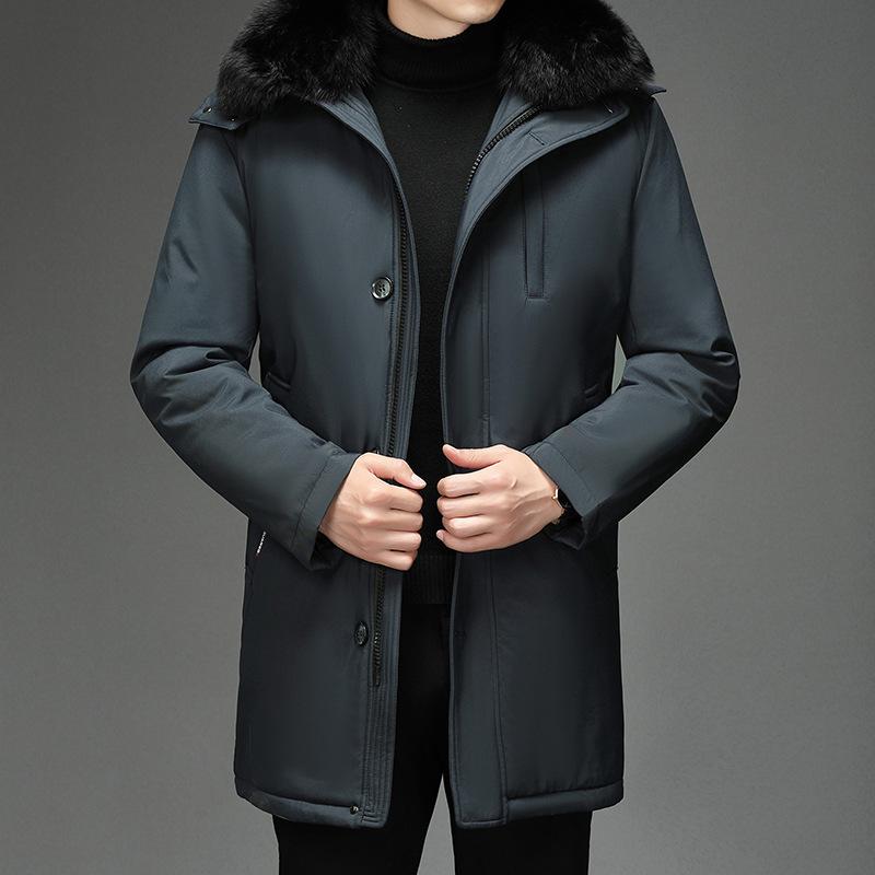 

Новый пуховик средней длины для мужчин среднего и пожилого возраста, для лиц, которые можно примерить вживую, без головы 5XL серый