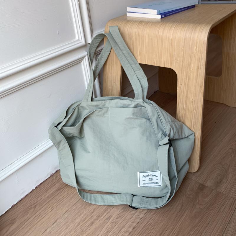 

Холщовая сумка женская большой вместимости новая летняя универсальная простая сумка-мессенджер повседневная сумка-тоут для студентки зелёный