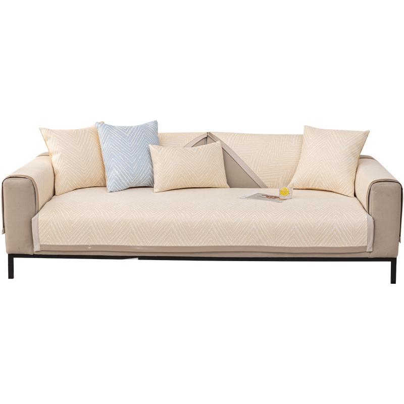 Summer Sofa Cushion Simple Modern Cool Ice Silk Summer Mat Non-Slip Cushion Ice Pad Dirt-Proof Cover Cover Cloth Thickened