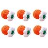 6Pcs Colorful Cat Toy Balls Cute Flower Cat Ball with Bell Kitten Chew Toy Jingle Ball for Biting Rolling Indoor Cat Entertainment