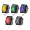 KCD4-203 Heavy Duty 16A 250VAC 30x22mm Waterproof Rocker Push Switch T85 IP65 6pin DPDT ON OFF ON 12V 220V Red Green Blue Light