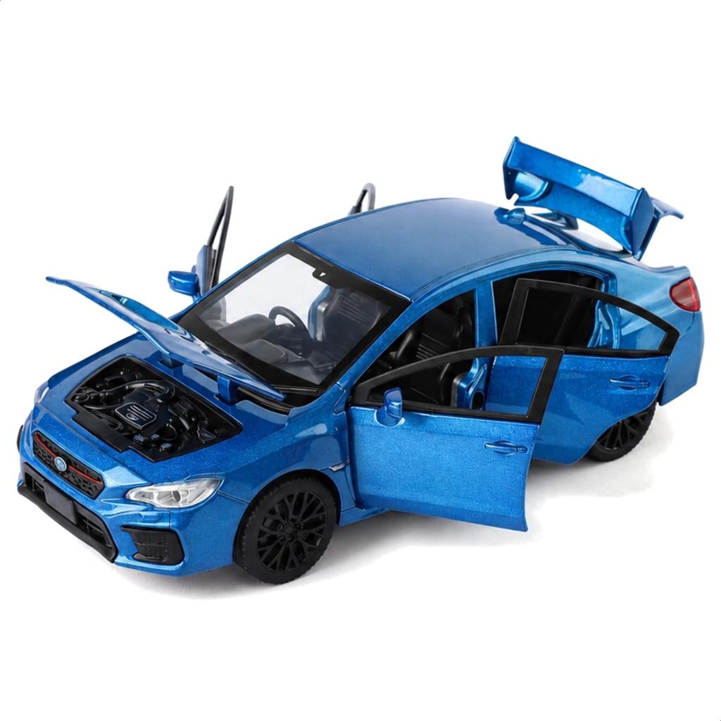 Heimanba Subaru WRX STI 2020 1/30 Scale Diecast Model Car, Q3007A, Blue, Light & Sound