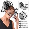 Mesh Fascinator Hat Luxury Royal Race Hat Elegant Hair Clip Headwear  For Women