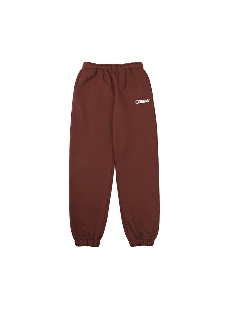 GREEMY New Small Logo Jogger Pants(Brown)
