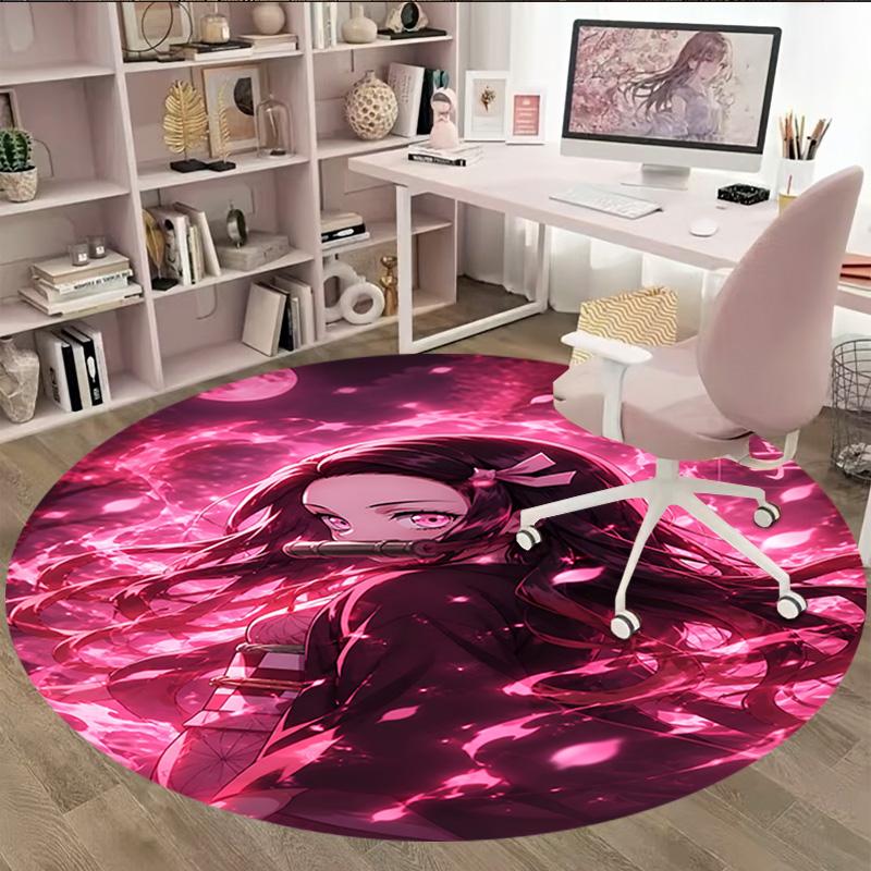 1pc nezouko  Carpet, Round Rug, Comfortable, Suitable for Entryways, Living Rooms, Office, And Bedrooms, Christmas Decoration