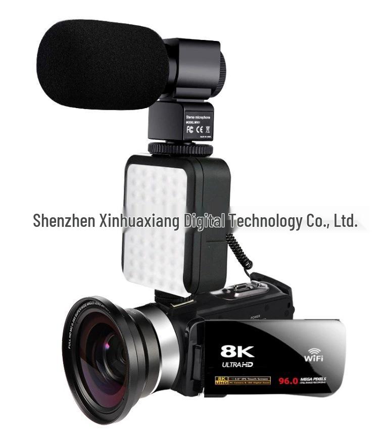 4K HD 48MP Digital Camera & Video Recorder with Mic and Touchscreen