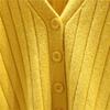 Spring and Autumn Short Outfit Loose Long Sleeve V-neck Sweater Knitted Sweater Thin Cardigan Coat Women's Top