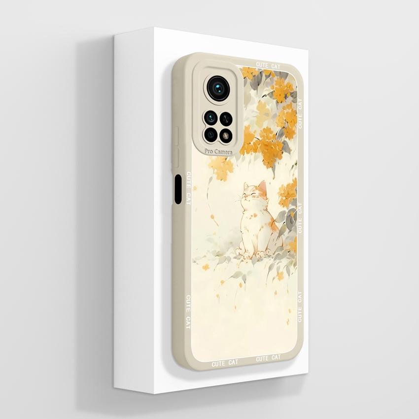 Handyhülle für Xiaomi Mi 10T 11T Pro Lite Mi 10 11 11X 11i Aromatische Blumenmuster Flüssigsilikon Weiche Stoßstange Stoßfeste Hülle für Xiaomi Stoßstangen-Taschen