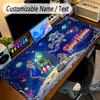 Astronaut Space Theme Personalized Mouse Pad Custom Name Text Non Slip Desk Pad For Laptop Office Desktop