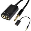 3.5mm Mic Audio Jack To Headphone Microphone Splitter Cable Converter Adapter AVE