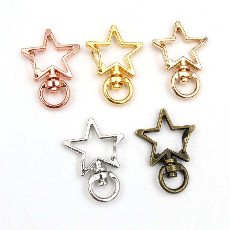 10pcs Cat Heart Snap Hook Trigger Clips Buckles For Keychain Lobster Lobster Clasp Hooks for Key Ring Clasp Jewelry Supplies