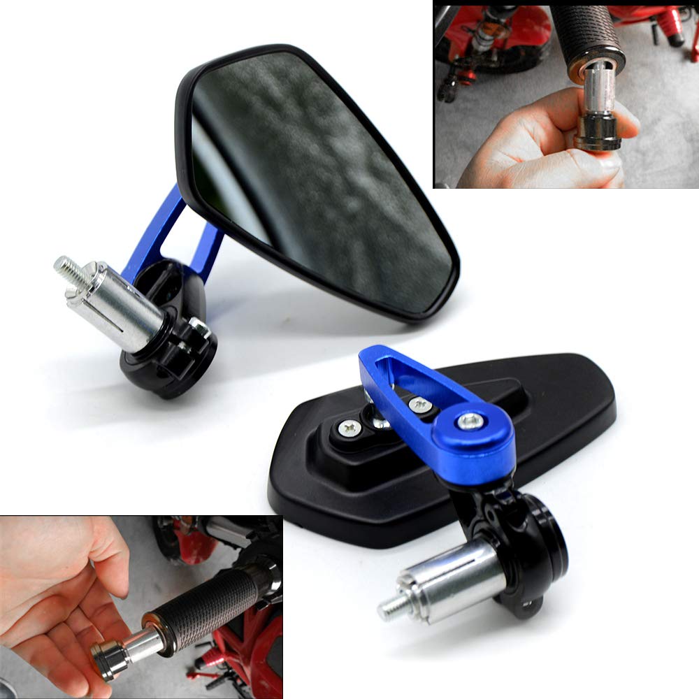 YIBO Universal 360° Adjustable Mirror Motorcycle Bar End Mirror Bar End Motorcycle Mirror Set