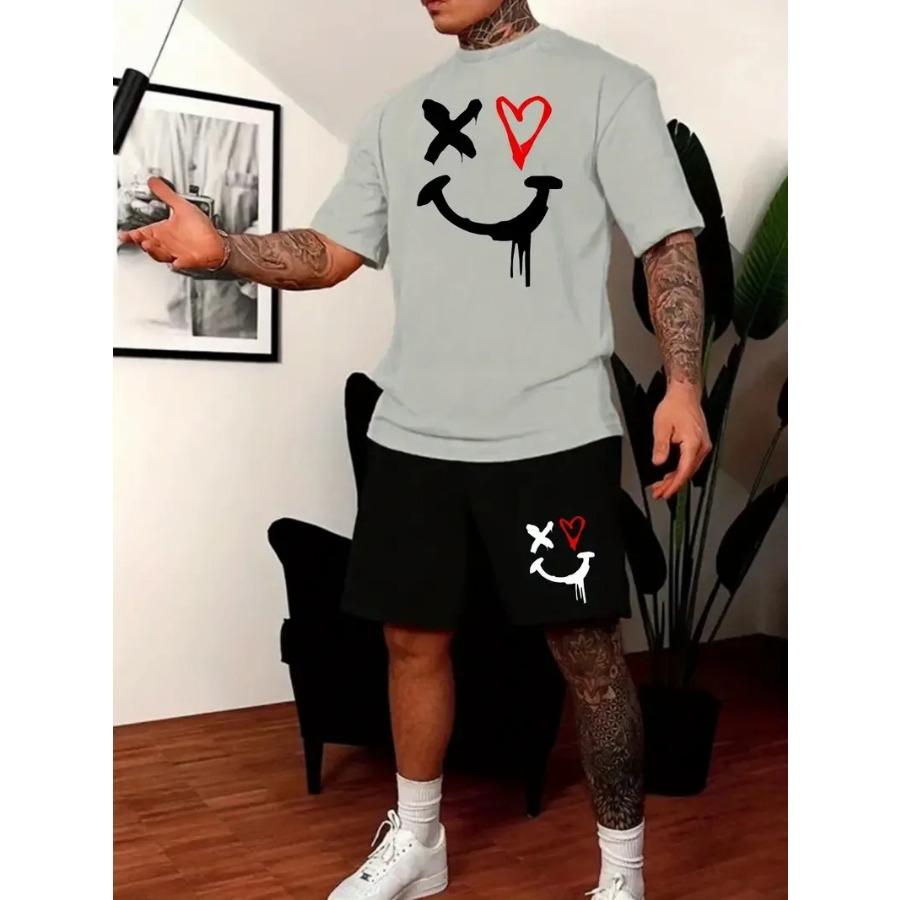 New Men’s Sets 3D Tracksuit Summer Fashion Clothes For Man TShirt Shorts 2 Piece Casual Suit Streetwear Oversized Mens Outfit