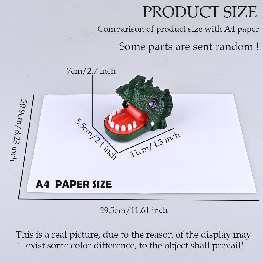 Dinosaur Teeth Biting Finger Toys, Dentist Tabletop Board Tricky Game Random Mechanism Gifts for Boys and Girls Color Random