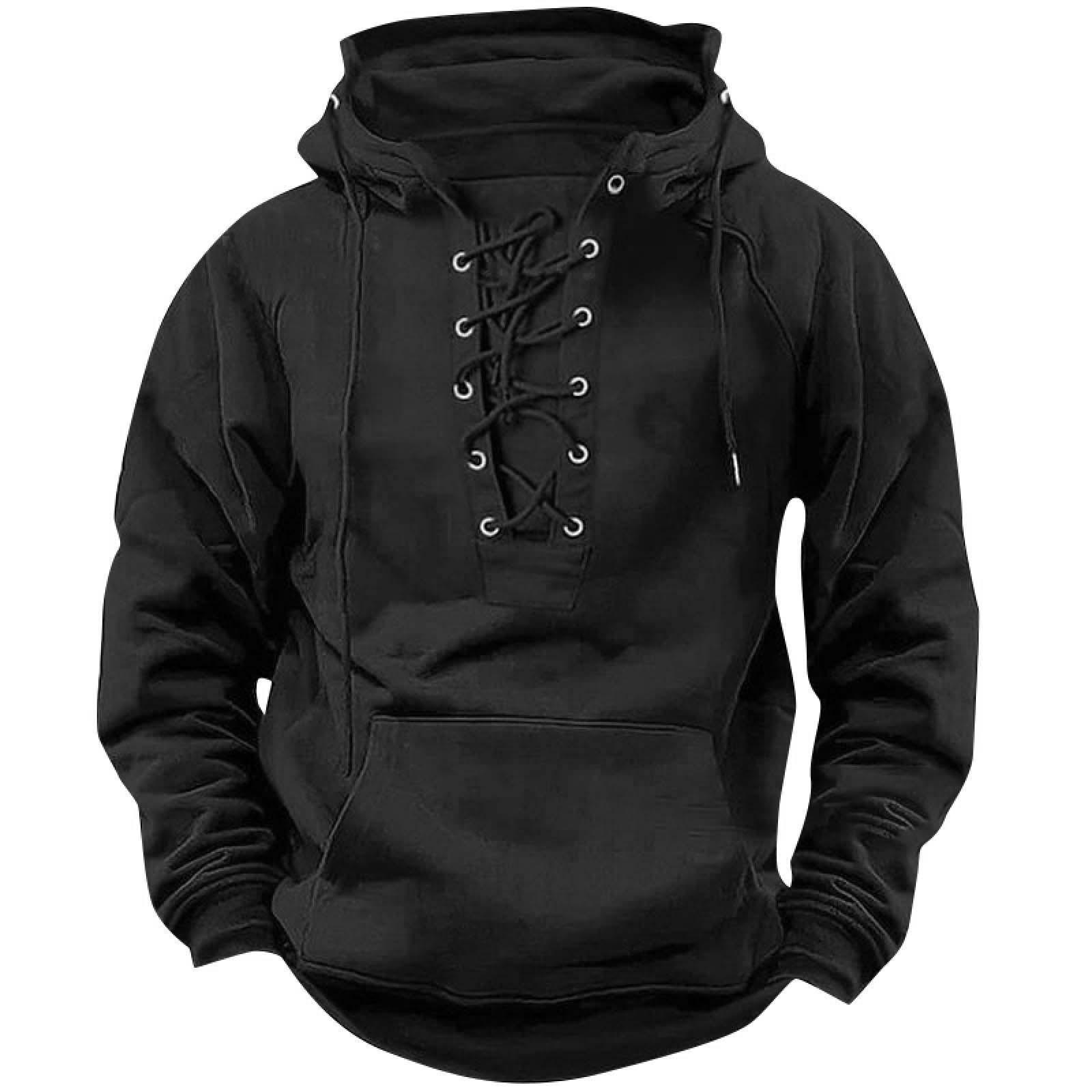 

Мужской однотонный свитер с капюшоном, молодежная спортивная кожаная куртка-свитер с несколькими карманами в Европе и Америке XXXL тёмно-синий